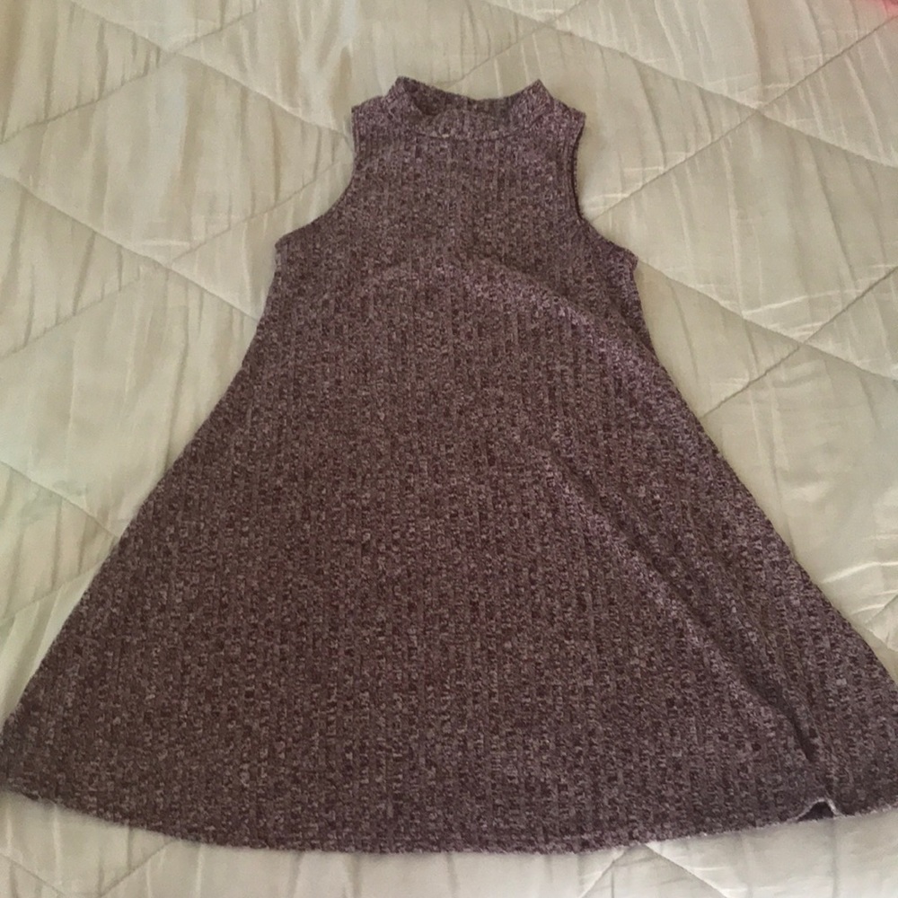 Maroon and Grey thigh high shirt